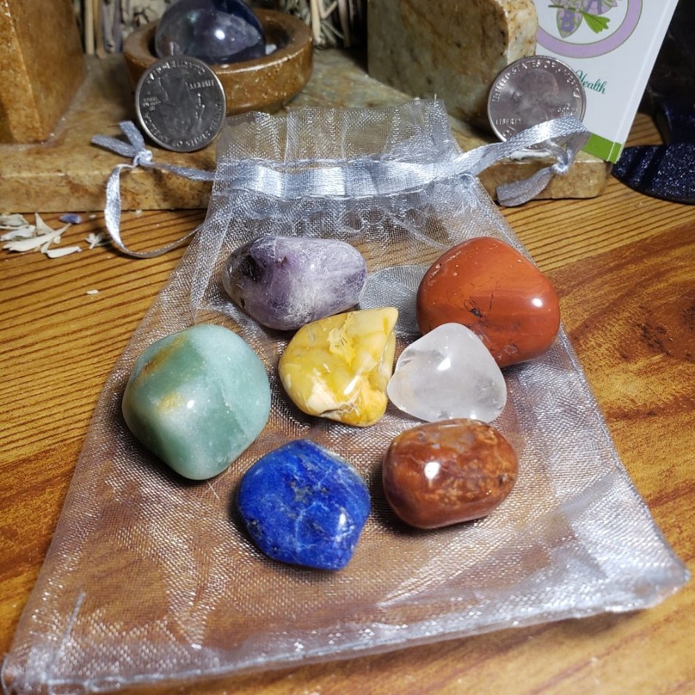 Chakra Stone Set with organza bag